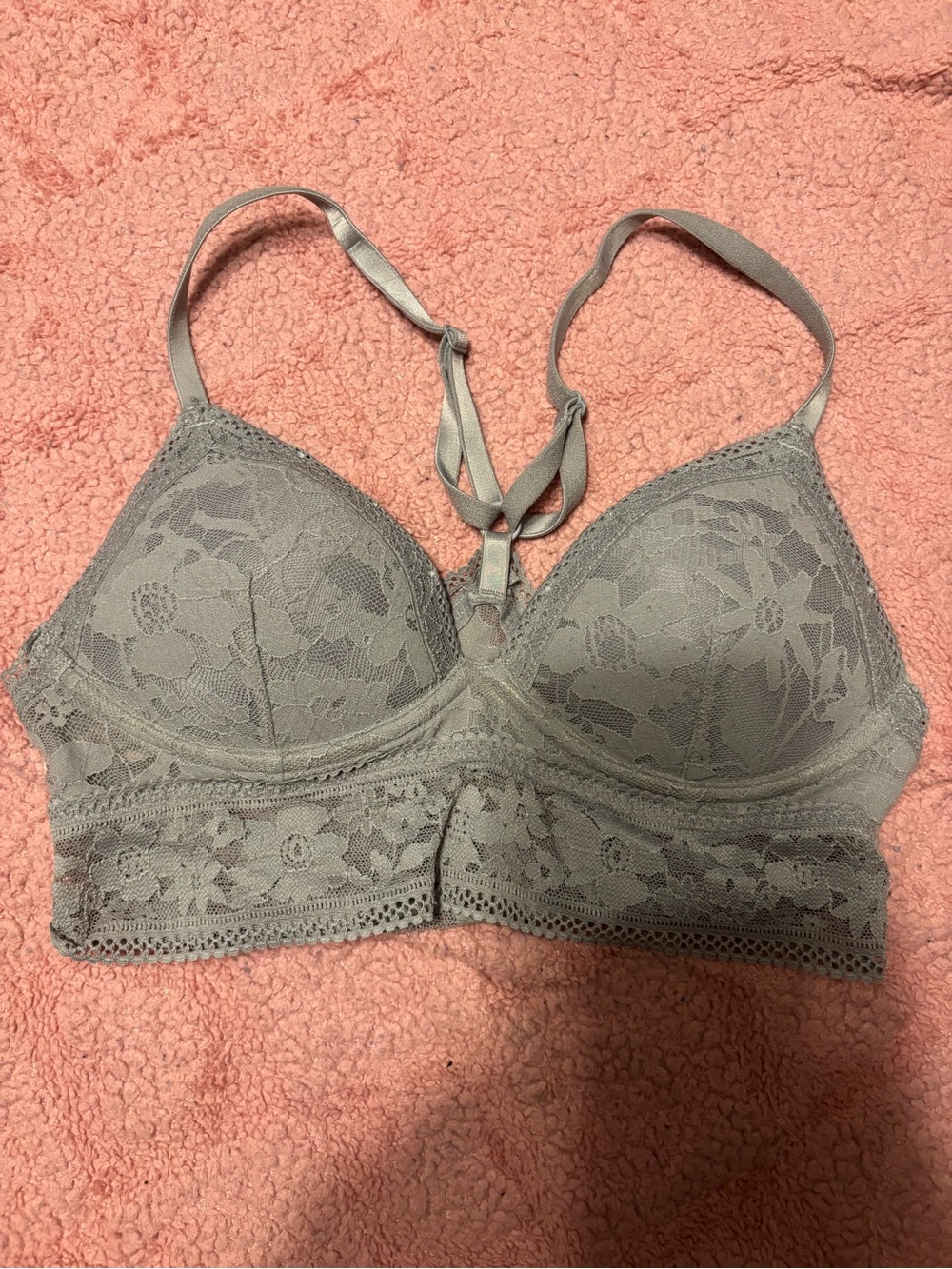 Victoria's Secret Lace Bralette - Light Gray